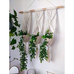 Pakamera Kwietnik makrama na 3 doniczki, boho dekoracje