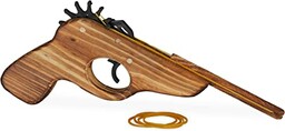 Relaxdays 10023496 gumowy pistolet, pistolet do zabawy