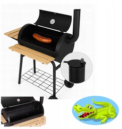 Grill Ogrodowy Z Kopułą Zamykany Duży Na Kółkach
