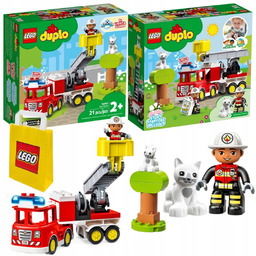 Lego Duplo Straż Pożarna Samochód Wóz Strażacki Duże