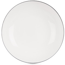 Talerz obiadowy głęboki porcelanowy biały DECORA 20 cm,