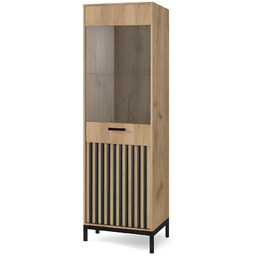 Edinos Wysoki regał z witryną na nóżkach K6-A23