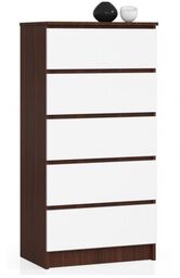 Komoda do sypialni, 5 szuflad, STILO, 60x40x121 cm,