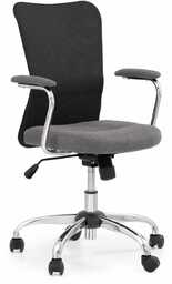 Fotel młodzieżowy obrotowy andy popielaty / czarny halmar