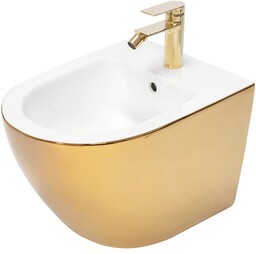 Rea Bidet podwieszany Rea Carlo Mini Gold White