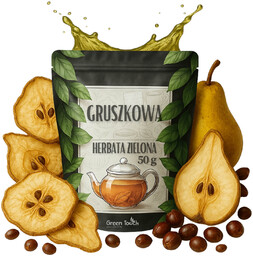 Gruszkowa 50 g herbata zielona z suszoną gruszką