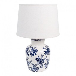 Ceramiczna Lampa Stołowa w Kwiaty A Clayre &