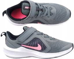 Nike Downshifter Szare Buty Dziecięce Gumka Rzep