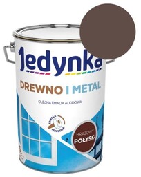 JEDYNKA Emalia Drewno i Metal brązowy połysk 5L