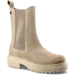 Beżowe Botki Carinii Damskie Modne Obuwie