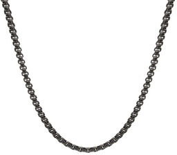 Męski łańcuch w kolorze czarnym stal szlachetna