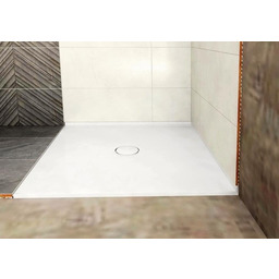 Brodzik kompozytowy, prostokąt PRAWY 100x90x1,8cm, SLIM biały