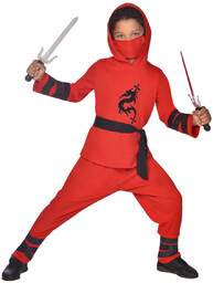 Kostium Wojownik Ninja czerwony
