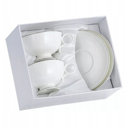 Zestaw filiżanek porcelanowych 275 ml elegancja i styl