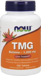 Now Foods TMG, betaina 1000 mg, 100 tabletek