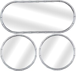 Romimex Zestaw lusterek srebrnych PVC (3 sztuki)