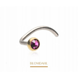 BLOMDAHL KOLCZYK DO NOSA HIPOALERGICZNY Bezel Lilac 3