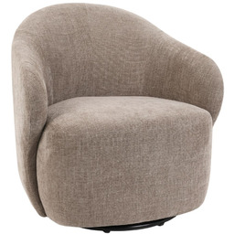 Fotel obrotowy do salonu Zurich, taupe, 360
