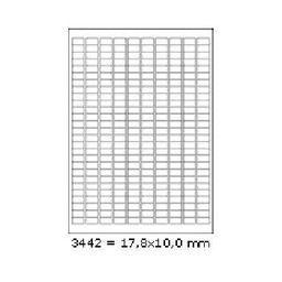 Samoprzylepne etykiety 17,8 x 10 mm, 270 etykiet,