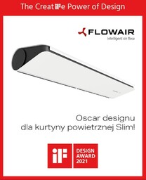 Kurtyna drzwiowa wodna SLIM W-150 biała (RAL9003) 1,5