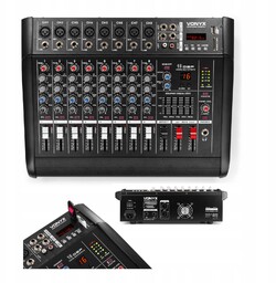 Profesjonalny Powermikser 8-kanałowy Dsp Bt Usb
