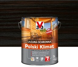 V33 Lazura ochronna POLSKI KLIMAT impregnująco-dekoracyjna heban 5L