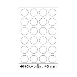 Samoprzylepne etykiety 40 x 40 mm, 24 etykiet,