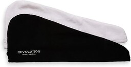 Revolution Haircare Opaska do włosów z mikrofibry, czarno-biała