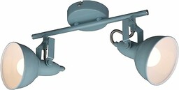 Briloner Lampa Sufitowa 2-Punktowa Retro Vintage Miętowa Biel