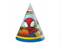 Czapeczki urodzinowe Spidey Spiderman - 6 szt.