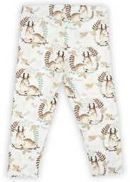 Niemowlęce legginsy z motywem leśnym kremowe Nicol,r.74