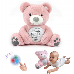 Miś z Projektorem Usypiacz Pluszowy Maskotka Szumi Różowy