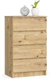 Komoda do sypialni, 4 szuflady, STILO, 60x40x99 cm,