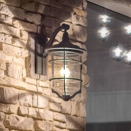 KICHLER Kinkiet zewnętrzny Royal Marine, czarny, metal, antyczny