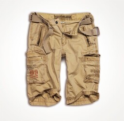 spodnie bojówki krótkie ROYAL SHORT - washed beige