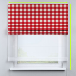 Roleta rzymska dzień noc Duo, czerwono-biała krata (5,5x5,5cm),
