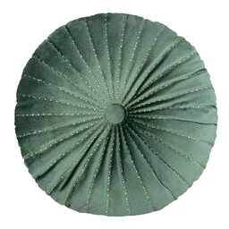 Eurofirany Poduszka dekoracyjna 40 cm Velvet miętowa ciemna