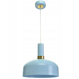 Lampa Sufitowa Malmo Niebieski Złoty Metalowy Klosz 1xE27