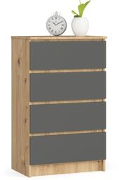 Komoda do sypialni, 4 szuflady, STILO, 60x40x99 cm,