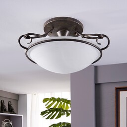 Lampy sufitowe Lindby, Rando, ściemnialny, metaliczny, salon, metal,