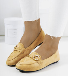 Beżowe mokasyny damskie Leila -37