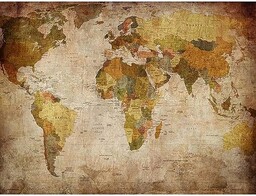 Wee Blue Coo Mapa globus atlas świata antyczny