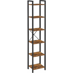 Słupek Łazienkowy Kuchenny Uniwersalny Rustykalny 187x40x30 Czarny Brązowy