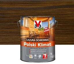 V33 Lazura ochronna POLSKI KLIMAT impregnująco-dekoracyjna orzech 5L