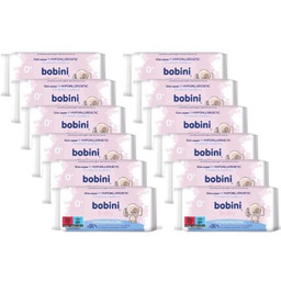 Zestaw 12x BOBINI BABY Chusteczki nawilżane hypoalergiczne, 60szt.