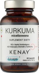 Kenay Kurkuma Micelizowana, 60 kapsułek