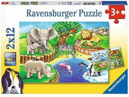 Puzzle dla dzieci 2D: Zwierzęta w zoo -