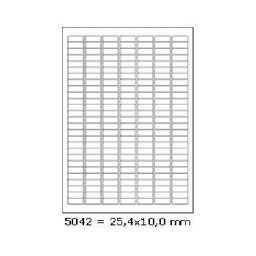Samoprzylepne etykiety 25,4 x 10 mm, 189 etykiet,
