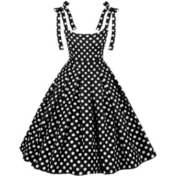 Sukienka pin up retro w grochy GROSZKI CZARNA