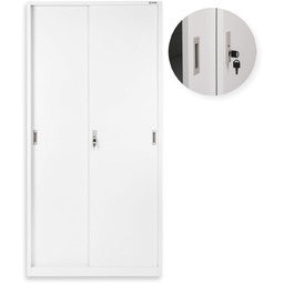 Biurowa szafa metalowa z przesuwnymi drzwiami na klucz